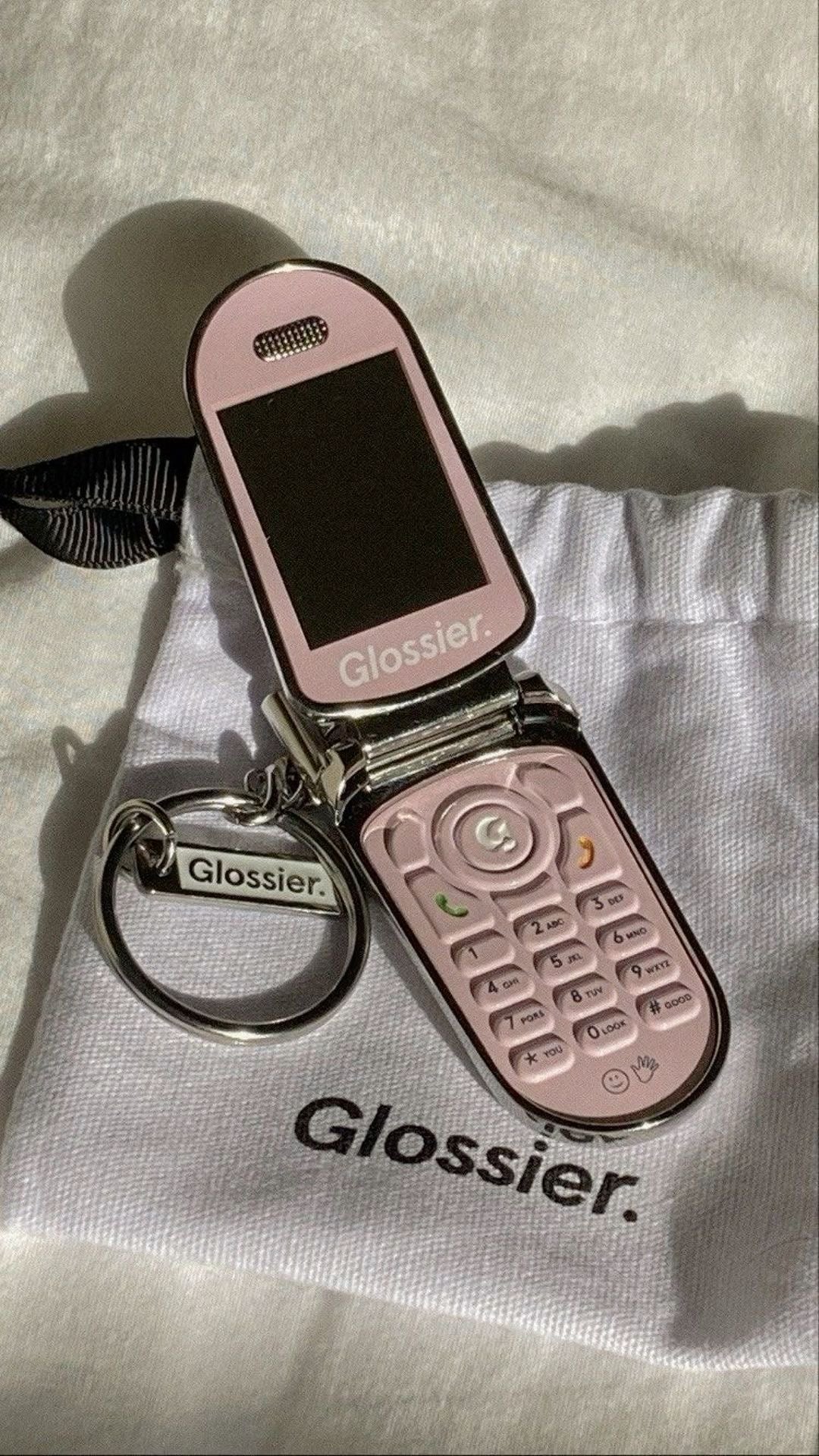 Glossier - LA phone keychain