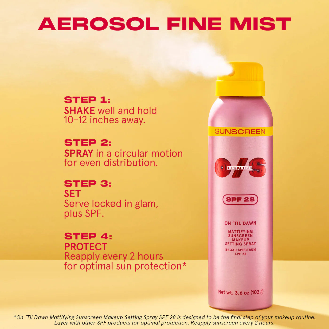 ONE/SIZE - On 'Til Dawn Mattifying Sunscreen Makeup Setting Spray SPF 28
