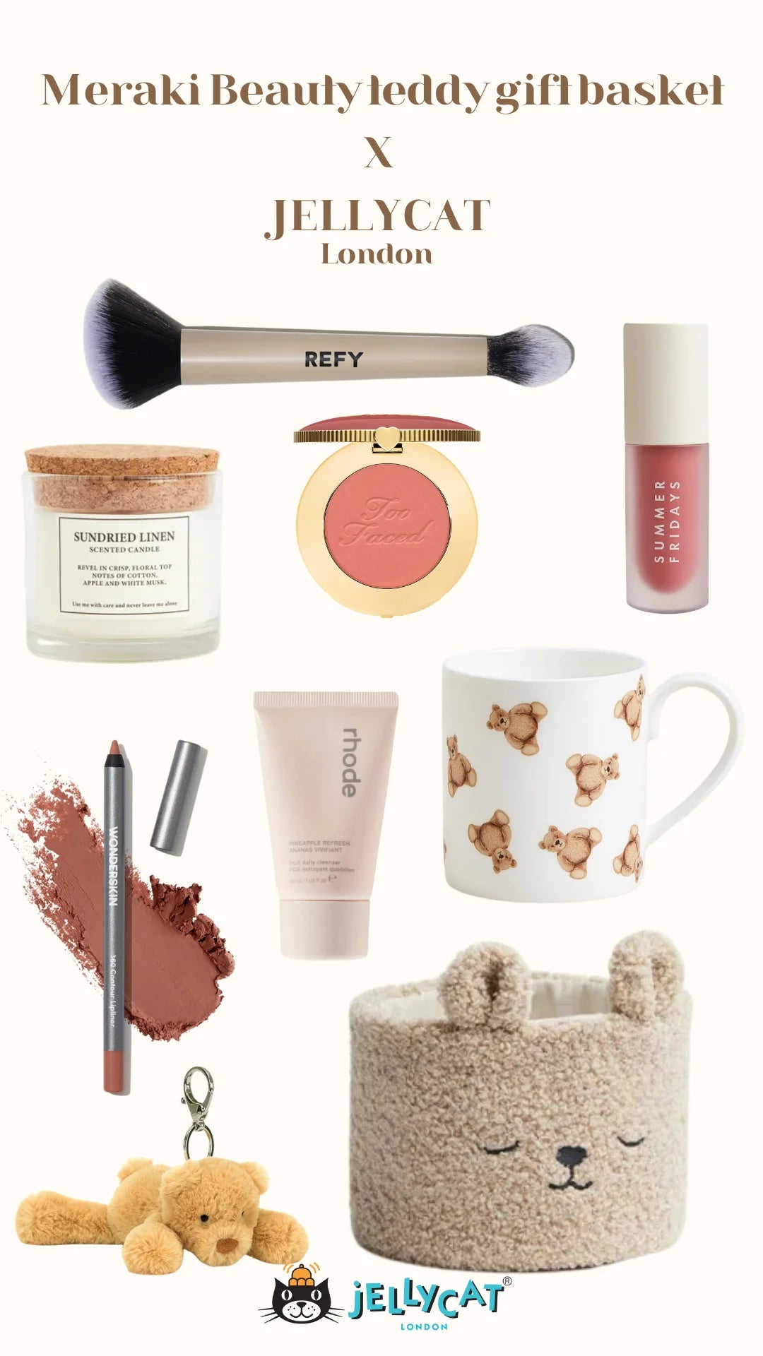 Meraki Beauty – Teddy gift basket X Jellycat