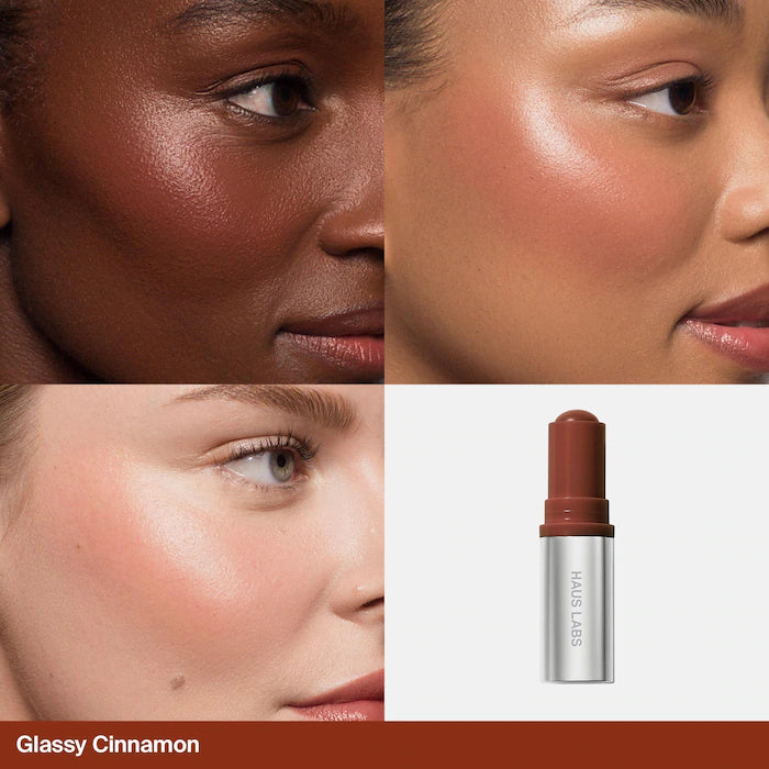 HAUS LABS -  Glassy Lip + Cheek Blush Balm Stick
