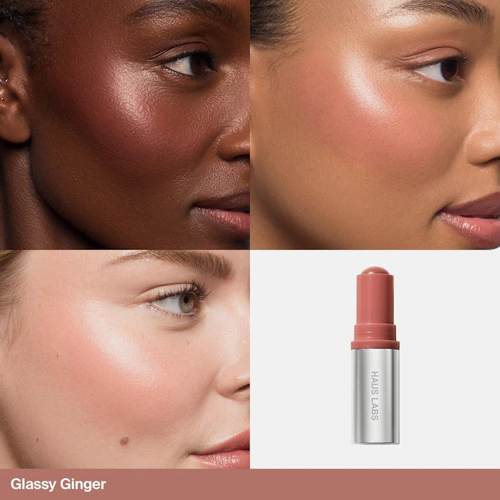 HAUS LABS -  Glassy Lip + Cheek Blush Balm Stick