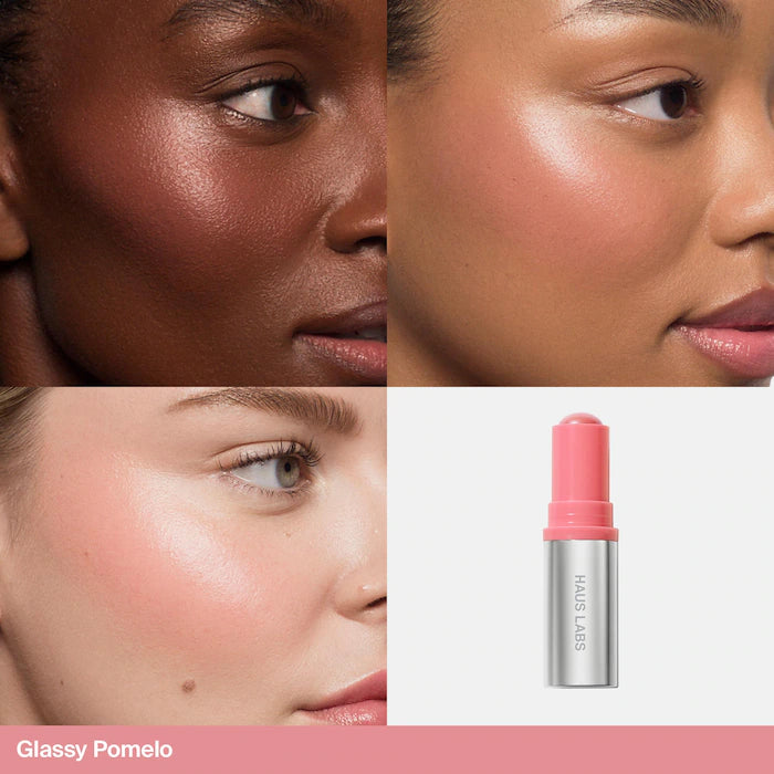 HAUS LABS -  Glassy Lip + Cheek Blush Balm Stick