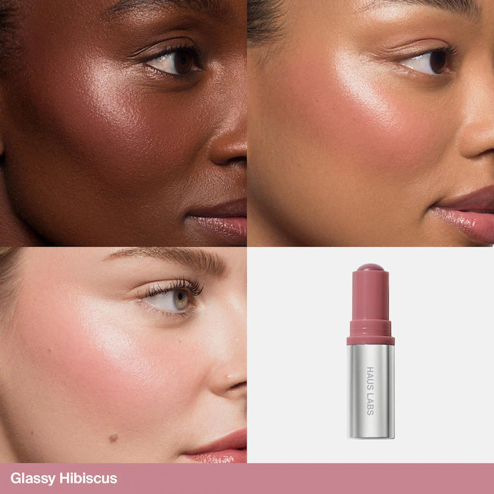 HAUS LABS -  Glassy Lip + Cheek Blush Balm Stick