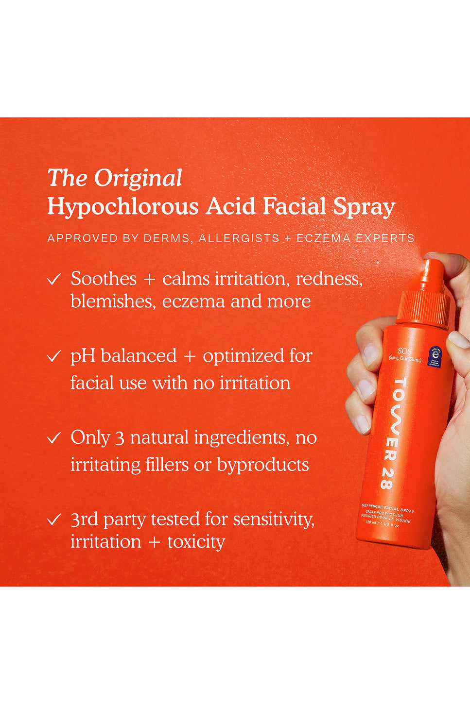 Tower 28 - SOS Daily Rescue Facial Spray with Hypochlorous Acid