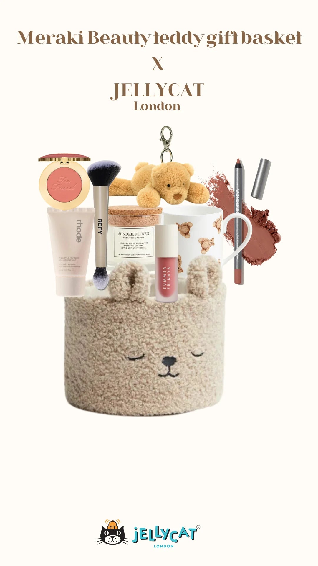 Meraki Beauty – Teddy gift basket X Jellycat