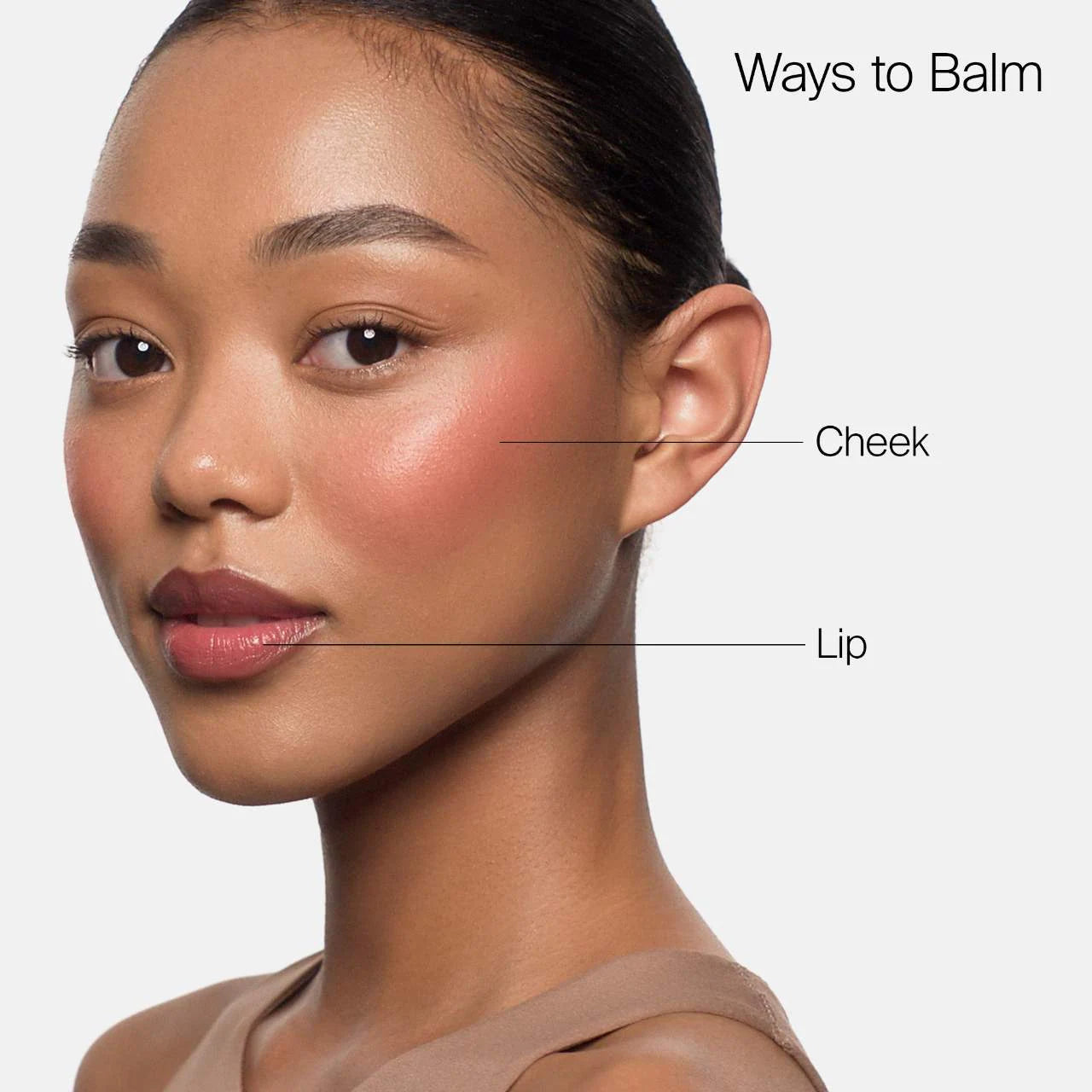 HAUS LABS -  Glassy Lip + Cheek Blush Balm Stick